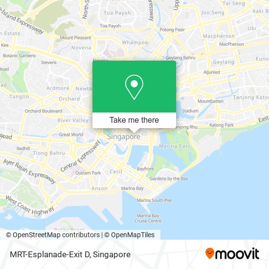 MRT-Esplanade-Exit D map