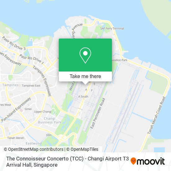 The Connoisseur Concerto (TCC) - Changi Airport T3 Arrival Hall map