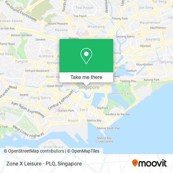 Zone X Leisure - PLQ map