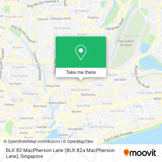 BLK 82 MacPherson Lane map