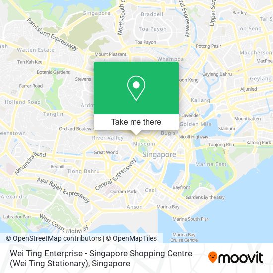 Wei Ting Enterprise - Singapore Shopping Centre (Wei Ting Stationary) map
