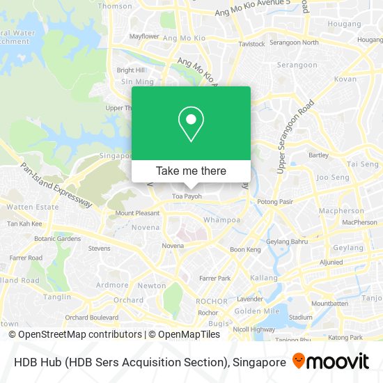 HDB Hub (HDB Sers Acquisition Section) map