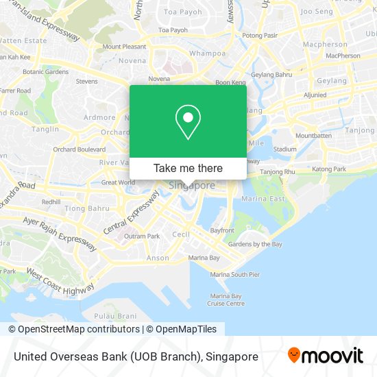 United Overseas Bank (UOB Branch) map