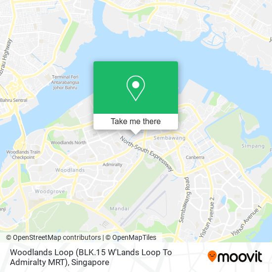 Woodlands Loop (BLK.15 W'Lands Loop To Admiralty MRT)地图