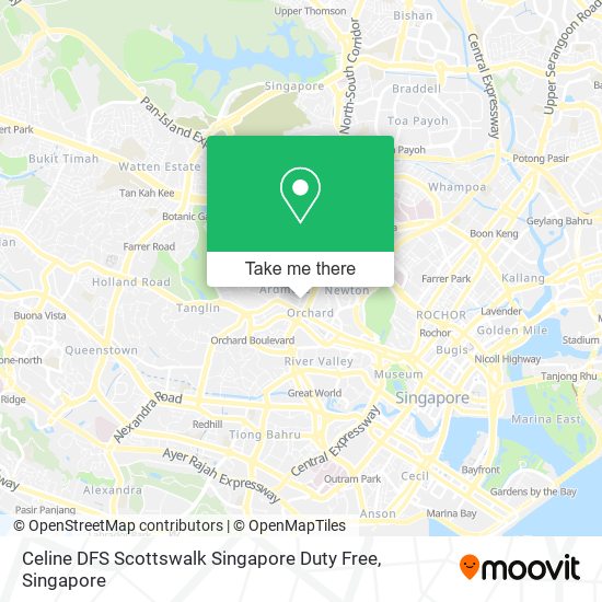 Celine DFS Scottswalk Singapore Duty Free map