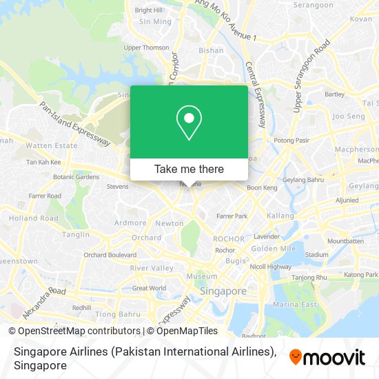 Singapore Airlines (Pakistan International Airlines) map