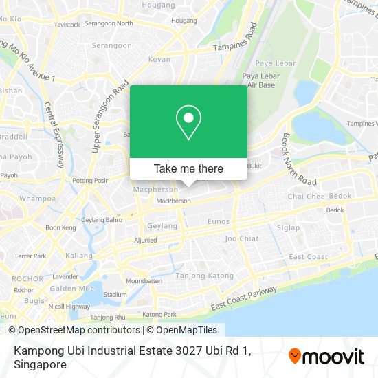 Kampong Ubi Industrial Estate 3027 Ubi Rd 1地图