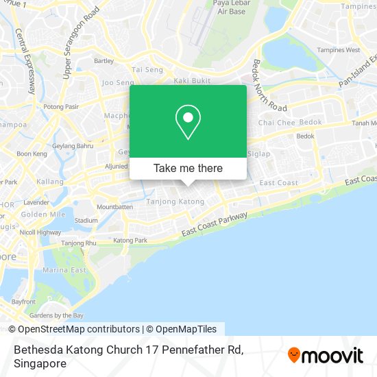 Bethesda Katong Church 17 Pennefather Rd map