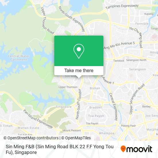 Sin Ming F&B (Sin Ming Road BLK 22 F.F Yong Tou Fu)地图