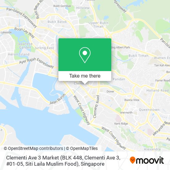 Clementi Ave 3 Market (BLK 448, Clementi Ave 3, #01-05, Siti Laila Muslim Food) map