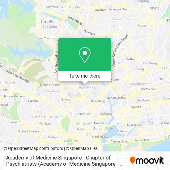 Academy of Medicine Singapore - Chapter of Psychiatrists map