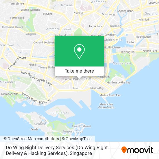 Do Wing Right Delivery Services map