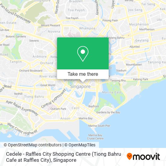 Cedele - Raffles City Shopping Centre (Tiong Bahru Cafe at Raffles City) map