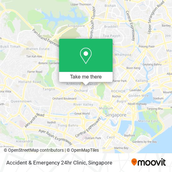 Accident & Emergency 24hr Clinic map