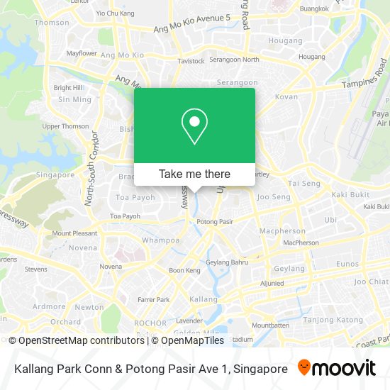 Kallang Park Conn & Potong Pasir Ave 1 map