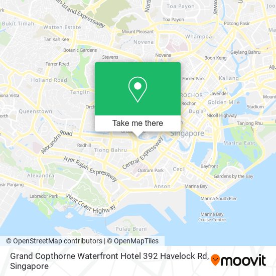 Grand Copthorne Waterfront Hotel 392 Havelock Rd地图