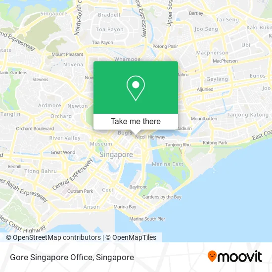 Gore Singapore Office map