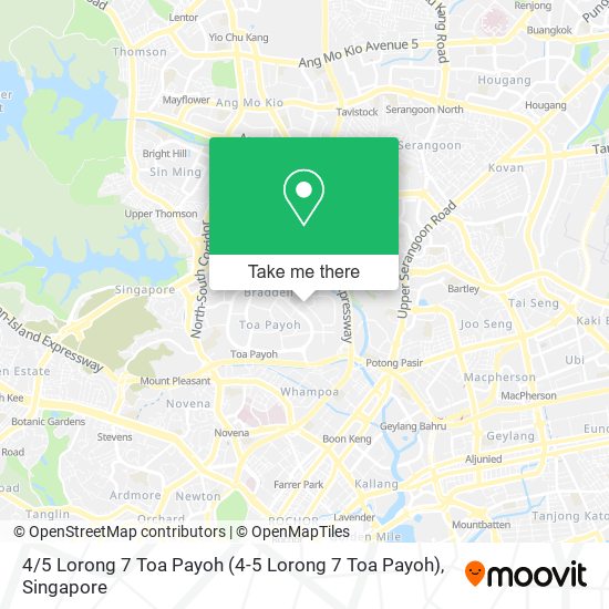 4 / 5 Lorong 7 Toa Payoh map