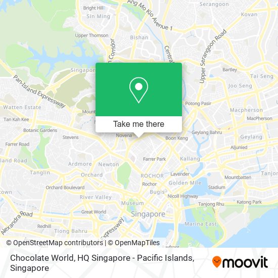 Chocolate World, HQ Singapore - Pacific Islands map