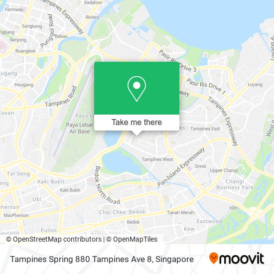 Tampines Spring 880 Tampines Ave 8 map