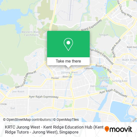 KRTC Jurong West - Kent Ridge Education Hub (Kent Ridge Tutors - Jurong West)地图