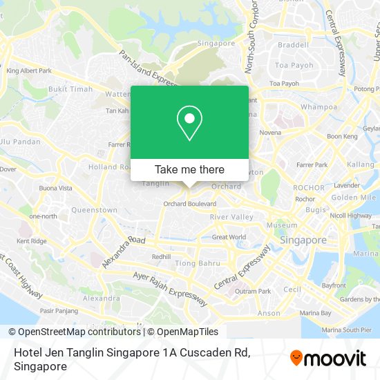 Hotel Jen Tanglin Singapore 1A Cuscaden Rd map