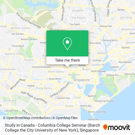 Study in Canada - Columbia College Seminar (Barch College the City University of New York) map