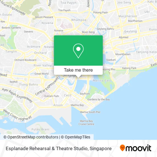 Esplanade Rehearsal & Theatre Studio map