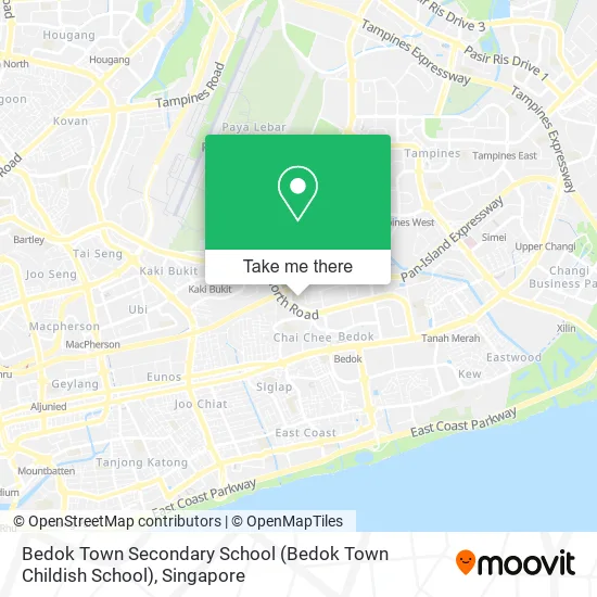 Bedok Town Secondary School地图