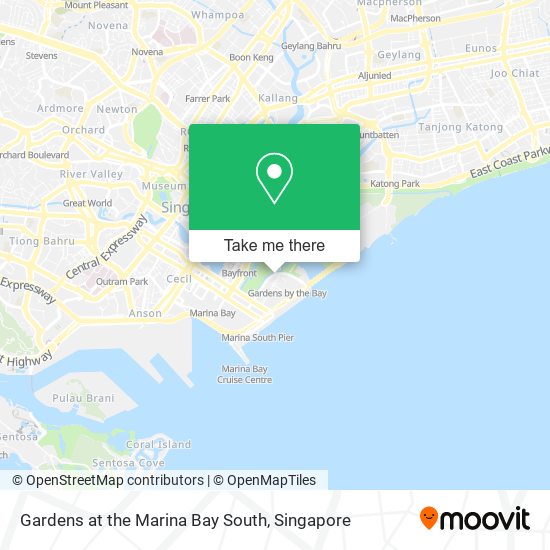 Gardens at the Marina Bay South map