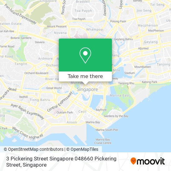 How to get to 3 Pickering Street Singapore 048660 Pickering Street by Bus,  Metro or MRT & LRT?
