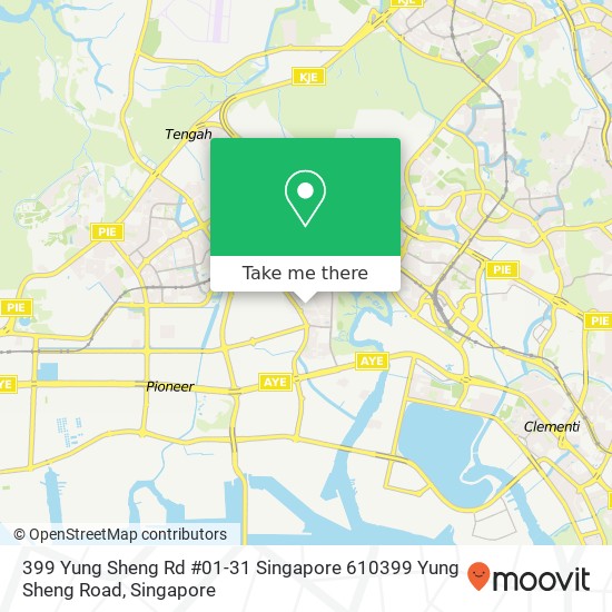 399 Yung Sheng Rd #01-31
Singapore 610399 Yung Sheng Road map