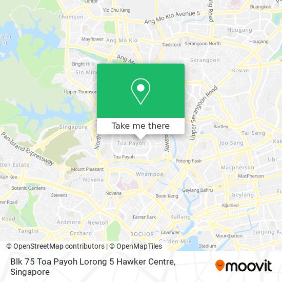 Blk 75 Toa Payoh Lorong 5 Hawker Centre map