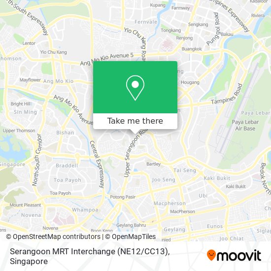 Serangoon MRT Interchange (NE12 / CC13) map