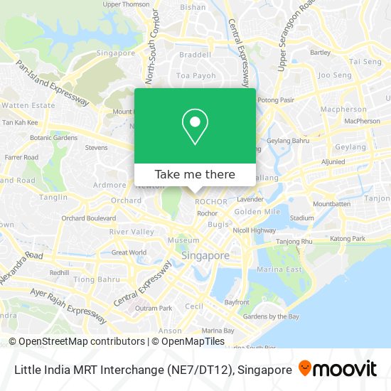 Little India MRT Interchange (NE7 / DT12) map