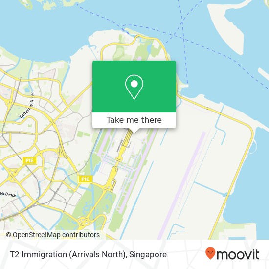 T2 Immigration (Arrivals North)地图