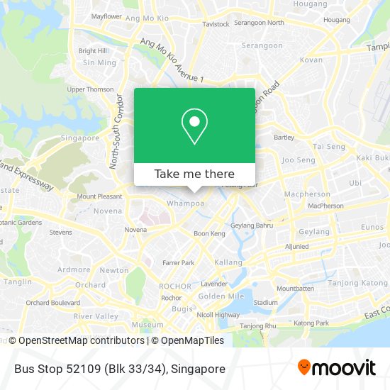 Bus Stop 52109 (Blk 33/34) map