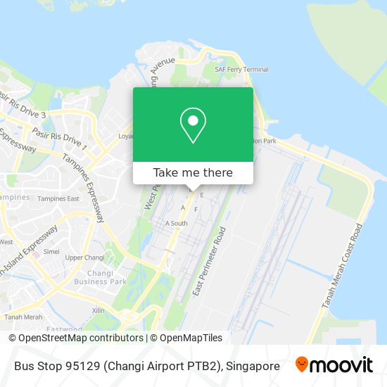 Bus Stop 95129 (Changi Airport PTB2) map