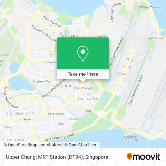 Upper Changi MRT Station (DT34)地图