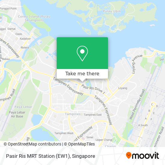 Pasir Ris MRT Station (EW1) map
