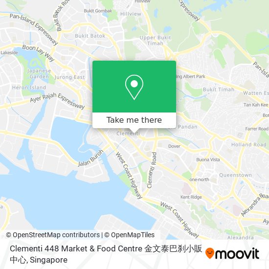 Clementi 448 Market & Food Centre 金文泰巴刹小販中心地图