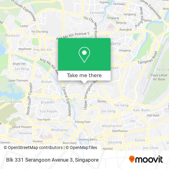 Blk 331 Serangoon Avenue 3 map