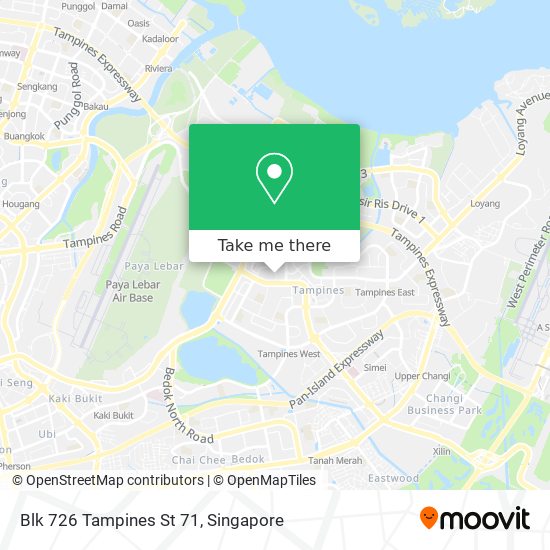 Blk 726 Tampines St 71 map