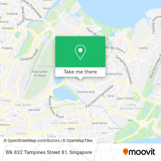 Blk 832 Tampines Street 81 map