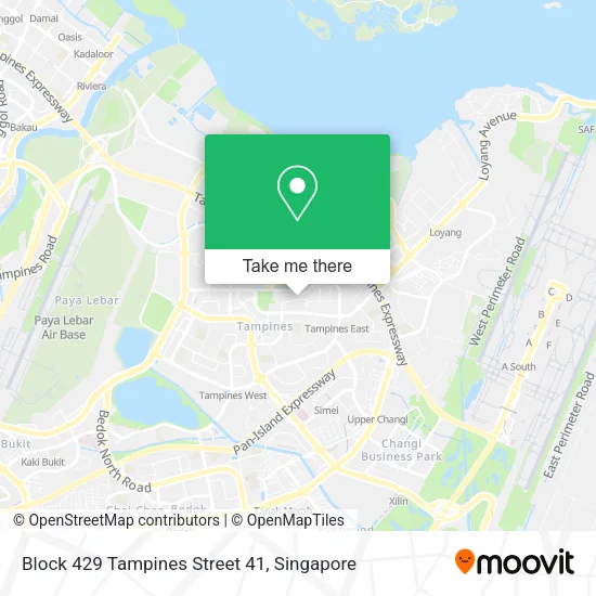 Block 429 Tampines Street 41 map