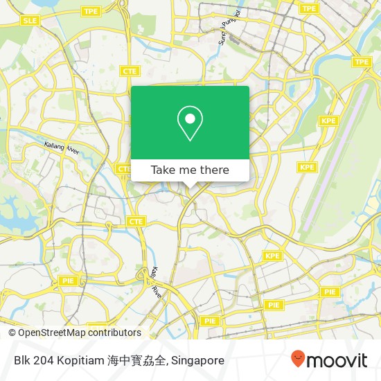 Blk 204 Kopitiam 海中寳劦全地图