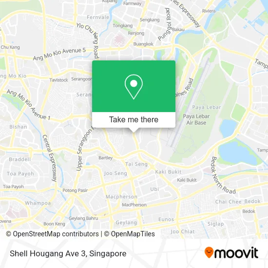 Shell Hougang Ave 3 map