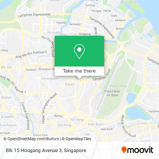 Blk 15 Hougang Avenue 3 map