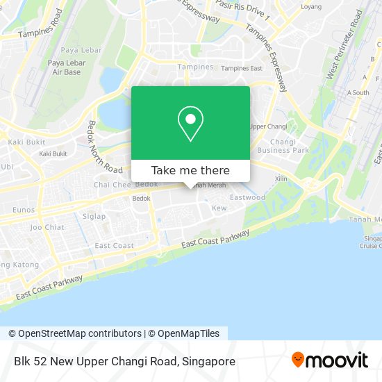 Blk 52 New Upper Changi Road map