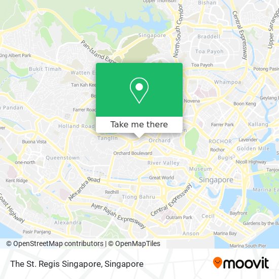 The St. Regis Singapore map